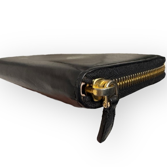 PRADA Bow Saffiano Leather Long Zip Wallet w/ Authenticity Card and Receipt - Picture 8 of 16